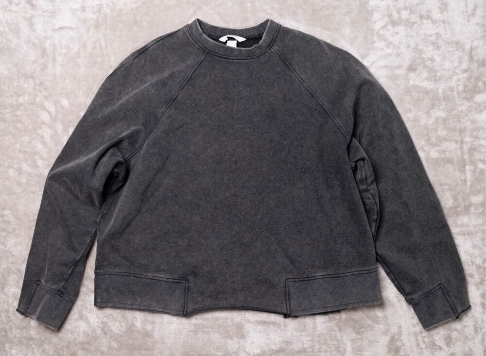 H&M Edition 100% Cotton Gray Washed Sweatshirt Womens Size M NWOT